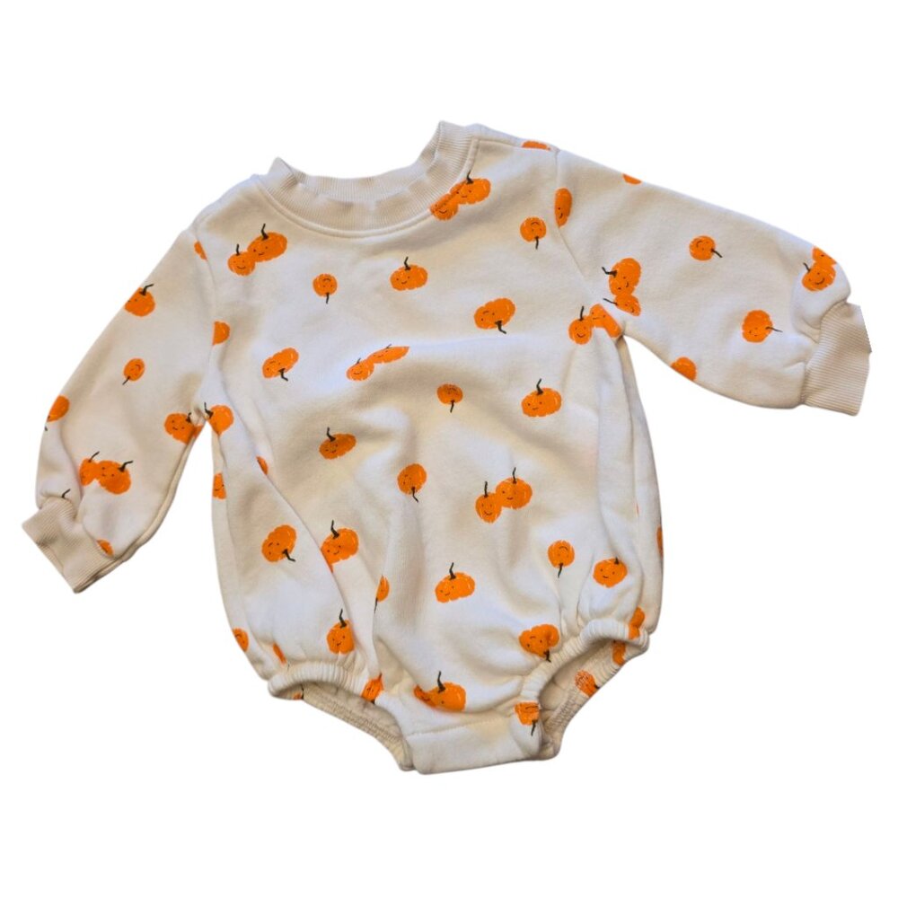 Pumpkins for your Pumkin! OLD NAVY Infant Baby Sweatshirt Onesie 3-6m NWOT